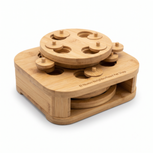 El Nuevo Neighborhood Pet Shop Interactive Bamboo Wooden Foraging Puzzle Toy for Birds